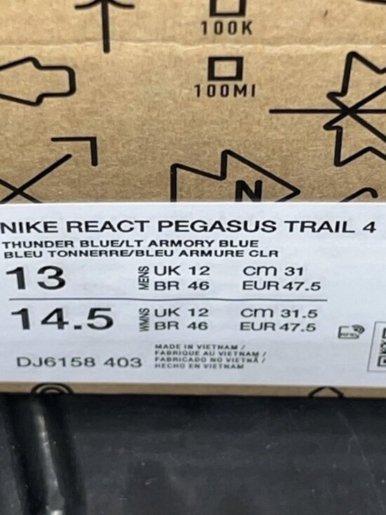 NEW Nike React Pegasus Trail 4 Thunder Blue Light Armory DJ6158-403 Size 13 main image 2
